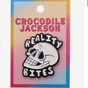 Hot‎ Topic Crocodile Jackson Reality Bites Skull Enamel Pin
